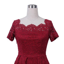 Load image into Gallery viewer, Woman Dresses 2019 Slash Neck Wedding Party Wear Casual A-line Dresses Sexy Red Black White Lace Dress Plus Size N0515 - VINLUVBRIDAL
