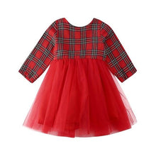Load image into Gallery viewer, Christmas Dresses Girls Toddler Baby Kid Girls Long Sleeve Tutu Bow Party Wedding Birthday Dress Girl Xmas Costumes N3057
