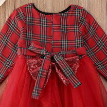 Load image into Gallery viewer, Christmas Dresses Girls Toddler Baby Kid Girls Long Sleeve Tutu Bow Party Wedding Birthday Dress Girl Xmas Costumes N3057