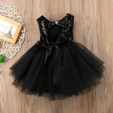 Load image into Gallery viewer, Party Wedding Christmas Kid Girl Dresses Princess Sequins Sleeveless Dress Formal High Waist Gown Lace Tutu D0398
