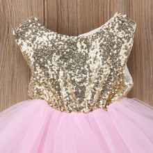 Load image into Gallery viewer, Party Wedding Christmas Kid Girl Dresses Princess Sequins Sleeveless Dress Formal High Waist Gown Lace Tutu D0398