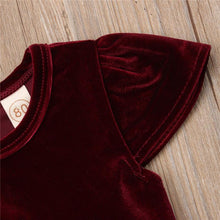 Load image into Gallery viewer, Toddler Kids Baby Girls Christmas Dress Red Ankle Length O Neck Dress XMas Party Wedding Bridesmaid D0392