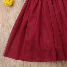 Load image into Gallery viewer, Toddler Kids Baby Girls Christmas Dress Red Ankle Length O Neck Dress XMas Party Wedding Bridesmaid D0392