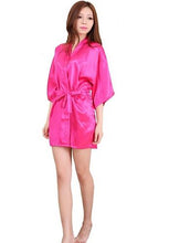 Load image into Gallery viewer, 2019 New Satin Bridesmaid Robes, White Faux Silk Wedding Bridal Sisters Dressing Gown / Kimono Bathrobes N0416 - VINLUVBRIDAL
