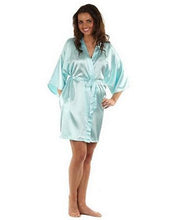 Load image into Gallery viewer, 2019 New Satin Bridesmaid Robes, White Faux Silk Wedding Bridal Sisters Dressing Gown / Kimono Bathrobes N0416 - VINLUVBRIDAL