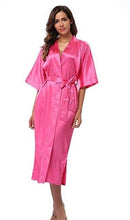 Load image into Gallery viewer, Women Silk Satin Long Wedding Bride Bridesmaid Robe Pajamas Kimono Robe Feminino Bath Robe Bathrobe N0412 - VINLUVBRIDAL