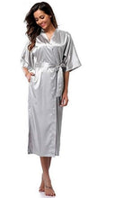 Load image into Gallery viewer, Women Silk Satin Long Wedding Bride Bridesmaid Robe Pajamas Kimono Robe Feminino Bath Robe Bathrobe N0412 - VINLUVBRIDAL