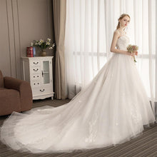 Load image into Gallery viewer, Princess Ball Gown Wedding Dresses Bridal Vintage Train Ivory Vestido De Noiva Elegant Luxury Lace  Plus Size Customized WF2631
