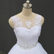 Load image into Gallery viewer, Ball Gown Wedding Dresses Bridal Double Shoulder White/Ivory Lace Up Vintage Plus Size WF2604