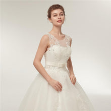 Load image into Gallery viewer, Princess Wedding Dresses Bridal Vintage Lace Up Long Train White/Ivory Vestido de Novia Customized Plus Size Gowns WF2607