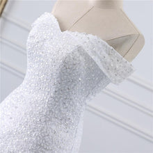Load image into Gallery viewer, Mermaid Wedding Dresses Bridal Vintage White Lace Gowns Long Train Custom Made Bridal Wedding Turkey WF2624