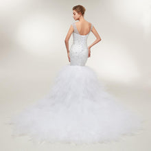 Load image into Gallery viewer, WF2618 Women's Lace Mermaid Wedding Dresses Bridal Sleeveless Dress Beading Appliques Luxury Sexy Bridal Gowns