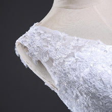 Load image into Gallery viewer, Ball Gown Wedding Dress Bridal White Lace Applique Court Train Wedding Gown Lace WF2602