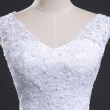 Load image into Gallery viewer, Ball Gown Wedding Dress Bridal White Lace Applique Court Train Wedding Gown Lace WF2602