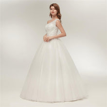 Load image into Gallery viewer, One Shoulder Wedding Dresses Bridal Ball Gown Vintage Ivory Lace Bridal Plus Size Wedding Gowns WF2626