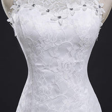 Load image into Gallery viewer, Lace Mermaid Wedding Dresses Bridal Sleeveless Elegant Luxury White Lace Plus Size Customized WF2623