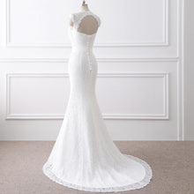 Load image into Gallery viewer, Simiple Princess Wedding Dresses Mariage Vintage White Lace Gowns Mermaid Plus Size Customized WF2627