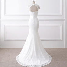 Load image into Gallery viewer, Simiple Princess Wedding Dresses Mariage Vintage White Lace Gowns Mermaid Plus Size Customized WF2627