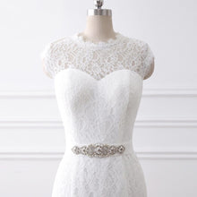 Load image into Gallery viewer, Simiple Princess Wedding Dresses Mariage Vintage White Lace Gowns Mermaid Plus Size Customized WF2627