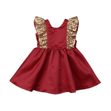 Load image into Gallery viewer, Christmas Toddler Kids Baby Girl Dress Princess Sequin Red Tutu Dress Party Wedding Formal Dress N3037