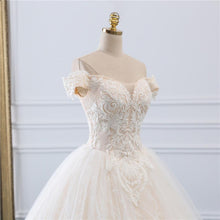 Load image into Gallery viewer, Princess Ball Gown Wedding Dresses Style Ivory Lace  Quality Tulle Dress Customized Plus size WF2608