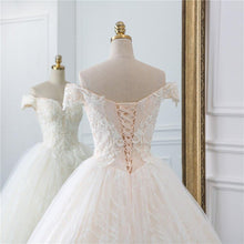 Load image into Gallery viewer, Princess Ball Gown Wedding Dresses Style Ivory Lace  Quality Tulle Dress Customized Plus size WF2608