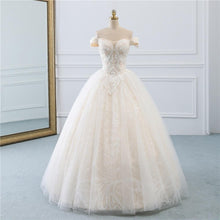 Load image into Gallery viewer, Princess Ball Gown Wedding Dresses Style Ivory Lace  Quality Tulle Dress Customized Plus size WF2608