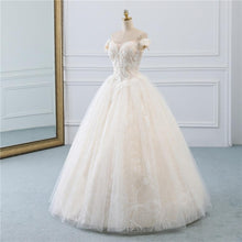 Load image into Gallery viewer, Princess Ball Gown Wedding Dresses Style Ivory Lace  Quality Tulle Dress Customized Plus size WF2608