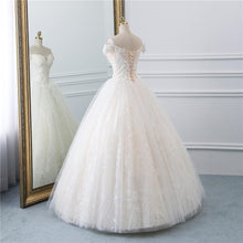 Load image into Gallery viewer, Princess Ball Gown Wedding Dresses Style Ivory Lace  Quality Tulle Dress Customized Plus size WF2608