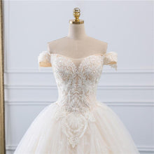 Load image into Gallery viewer, Princess Ball Gown Wedding Dresses Style Ivory Lace  Quality Tulle Dress Customized Plus size WF2608