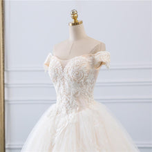 Load image into Gallery viewer, Princess Ball Gown Wedding Dresses Style Ivory Lace  Quality Tulle Dress Customized Plus size WF2608