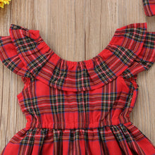 Load image into Gallery viewer, Christmas Baby Girls Dress Toddler Kids Xmas Party Wedding Princess Bow Red Checked Tutu Dresses 1-6T Children Outfit Clothes O2640 - VINLUVBRIDAL