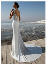 Load image into Gallery viewer, Women Plus Size Mermaid Wedding Dresses Bridal White Lace Appliques  Fabulous Stretch WN2626